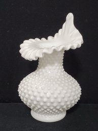 Vintage Fenton White Hobnail Milk Glass Vase