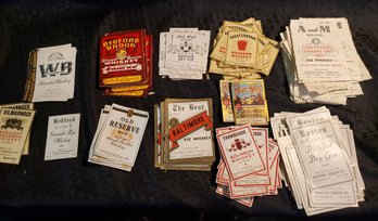 Lot Of Hundreds Of Vintage Brand New Old Stock Liquor Bottle Labels