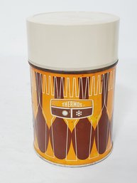 Vintage 1971 King-Seeley Thermos Co Bottle No. 7063 Hot/Cold Orange Brown 10oz