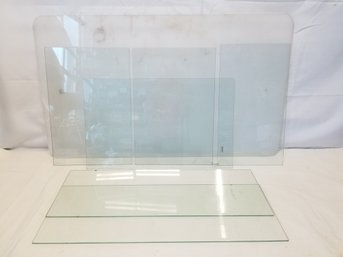 Six Pieces Of Rectangular Shaped Glass Pieces Including Bell'oggetti Made In Italy