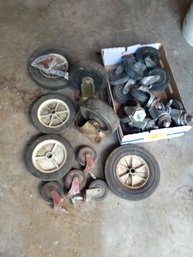 Vintage Assortment Of Casters And Wheels