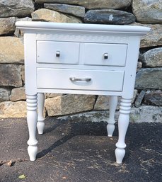 Painted Side Table W Drawers, Sturdy
