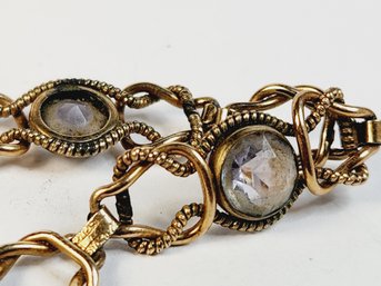 Vintage 12k Yellow Gold 1/20 Filled Unique Link Bracelet