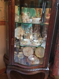 Contents Of Corner China Cabinet (3 Shelves) -  Tea Cups And Decorative Items