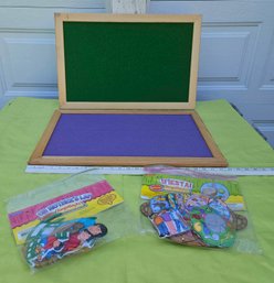 2 Painted Bulletin Boards And 2 Lakeshore Story Telling Kits