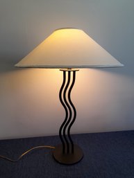 Modern Swirled Metal Table Lamp