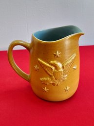 Eagle Shield Pottery Creamer Pitcher