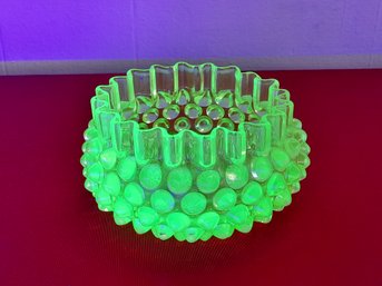 Uranium Bubbled Hob Nail Bowl