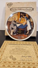 Norman Rockwell Collectors Plate 'add Two Cups And A Measure Of Love