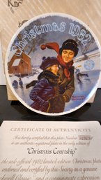 Norman Rockwell Collectors Plate 'Christmas Courtship '