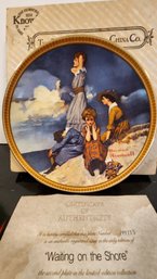 Norman Rockwell Collectors Plate 'waiting By The Shore '