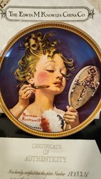 Norman Rockwell Collectors Plate 'making BelieSee Ve In The Mirror '