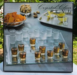 Game Night By Crystal Clear Drinking Game Contains Board, 11 Clear Shot Glasses & 13 Frosted Shot Glasses