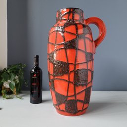 Huge 60s Scheurich SpiderWeb 2 W. German Fatlava Vase