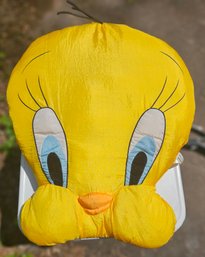 Vintage 1994 Large Tweety Bird Plush Pillow  With Hanging Loop Looney Tunes Play By Play