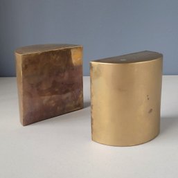 C 70s Vintage Brass Bookends