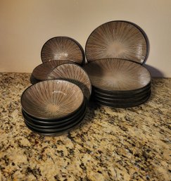 Home Trends Striated Set Of Dishes. Set Of 6 - - - - - - - - - - - - - - - - - - - - - - - Loc:GS4 In Box