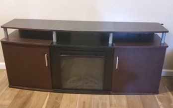 Two Door Electric Fireplace TV Stand