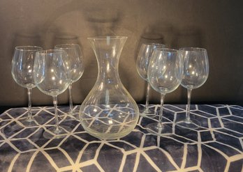 Wine Glassware Group. - A Nice Decanter And All The Glasses.  - - - - - - - - - - - - - - Loc:GS2 In Box