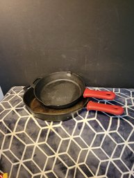 Cast Iron Skillet Pair.  Tramontina.  Heavy Duty. Lots Or Iron Here! - - - - - - - -- - - - - - LocGS3