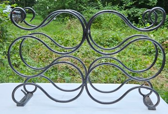 Vintage 1970s Scroll-work Hand Wrought Iron 6 Bottle Wine Holder Table Top