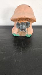 Vintage 1978 Ceramic Mouse In A Mushroom