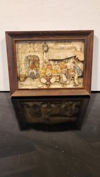 Vintage 3 Dimensional Framed Paper Art