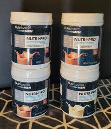 Nutrisystem Nutri-Pro.  4 Unopened Containers Of Protein Powder. $159.00 Retail-- - - - - --- - - - - -Loc:GS3