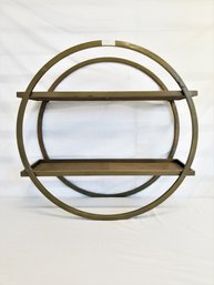 Two Tier Circular Metal Hanging Wall Shelf