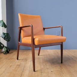 C 60s Vintage Solid Teak Armchair