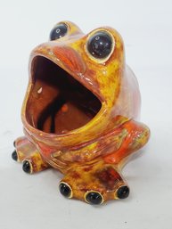 Vintage Drip Glaze Pottery Frog Sponge Holder - From Micki's Crafts Iowa