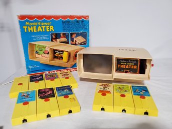 Vintage Fisher Price Movie Viewer Theater With Ten Cartridges