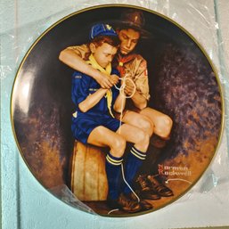 1982 Norman Rockwell Boys Out Plate 'A Guiding Hand' ~ #1,611