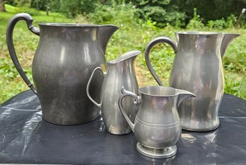 Vintage Woodbury Pewters, International Pewter, And Pilgrim - A Different Size Pitcher For Every Need