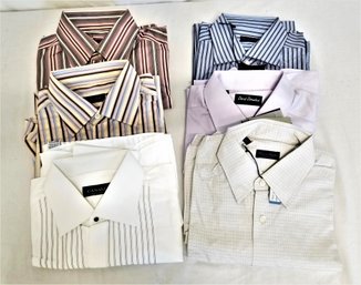 NEW Six Men's Designer CANALI And Orem In Portofino Dress Shirts Sizes L/XL  (#1)