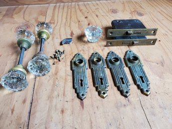 Antique & Vintage Door Hardware - Glass Handles Knobs, Backplates And More