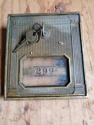 Vintage US Post Office Corbin Single PO Mail Box Door With Glass Intact & Two Original Keys!!!