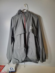Ozark Trail Rubberized Rain Coat.  Vented And With Hood. Size L. - - - - - - -- - - - - - - - - - Loc: Closet