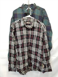 Men's NEW Burberry And Burberry Brit Long Sleeve Button Down Plaid Shirts Sizes XL/XXL