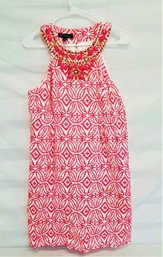 International Concepts INC Pink High Neck Rhinestone Cocktail Dress Size 12