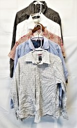 Five Men's Button Down Shirts: Hugo Boss, Edwards And More Sizes M/L/XL (Lot 12)