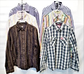 Men's Button Down Dress/casual Shirts Lacoste, Andrew Fezza And More! Sizes S To XL (Lot 13)