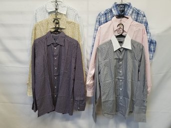 6 Men's Long Sleeve Button Down Shirts: Canali, Bugatchi, Jack Lipson, Thomas Mason & More  #19