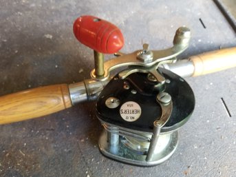 Rare Herter's No.12 Reel With Herter's RK9K Fishing Rod