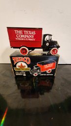 Cast Iron Texaco Bank With Key In Original Box