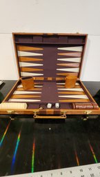 2 Backgammon Games In Leather Cases