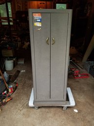 Tall Metal Uitlity Shop Garage Storage 2 Door Cabinet