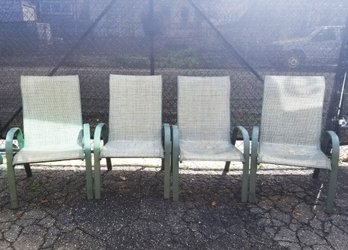 Four Summer Winds Stackable Sling Outdoor Patio Chairs