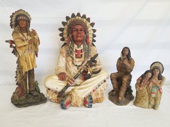 Vintage Native American Indian Statues