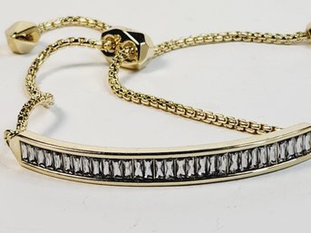 Classy Gold Tone Adjustable Studded Bracelet